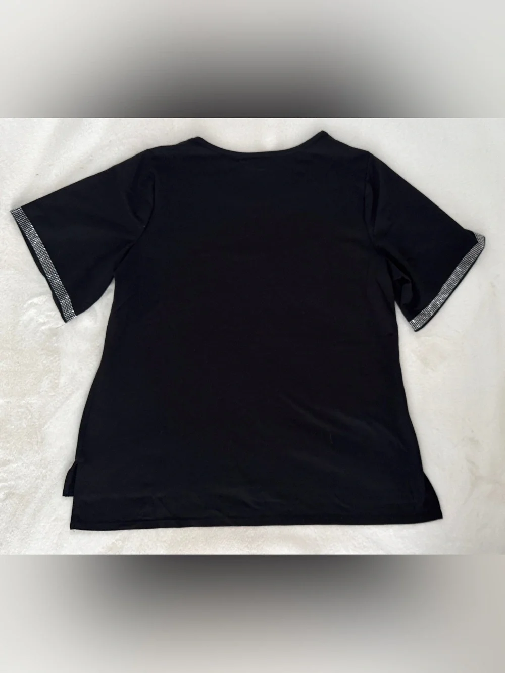 A Love Story Black Rhinestone Trim Shirt, Size 1X - NWT - Picture 4 of 9
